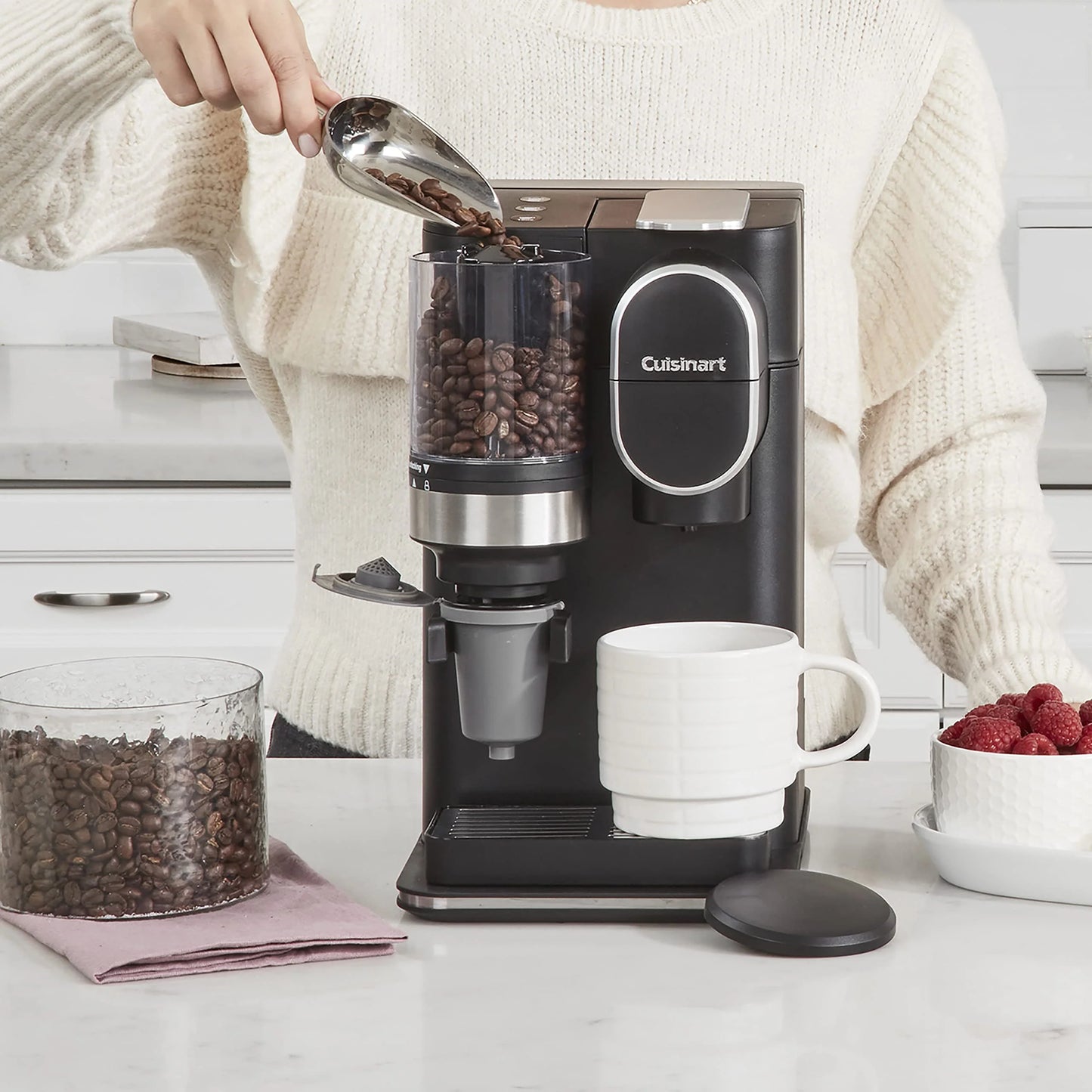 Cuisinart Single Serve Coffee Maker + Coffee Grinder