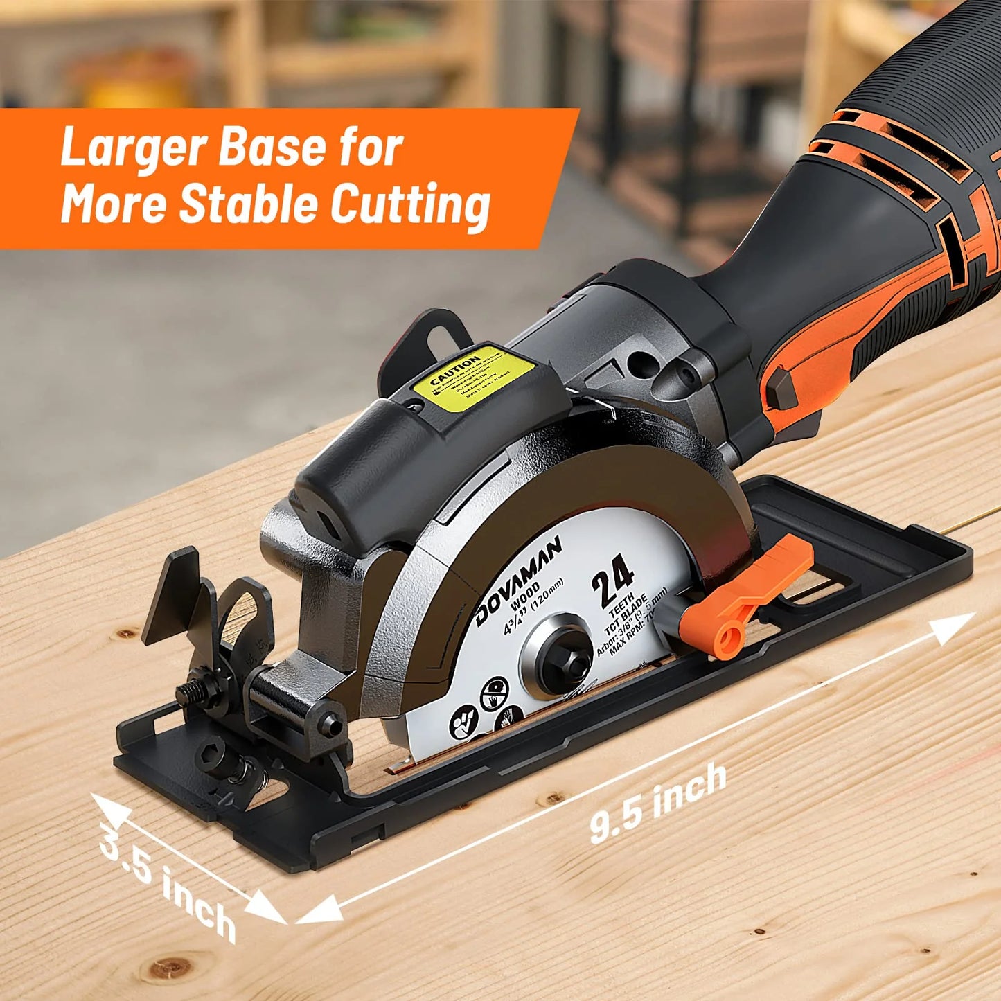 DOVAMAN Circular Saw, 5.8A 4-1/2" Circular Saw w/Laser