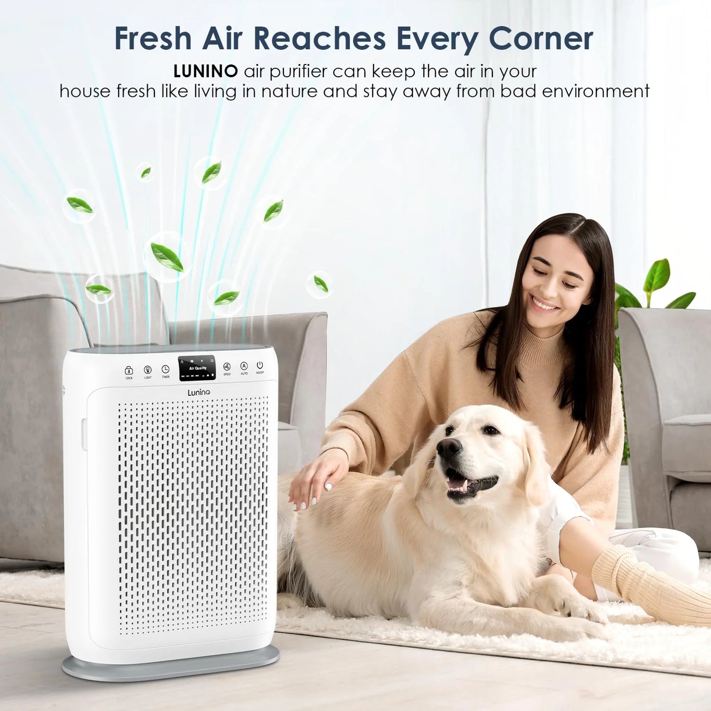 LUNINO Air Purifiers for Home Large Room up to 1740sq.ft