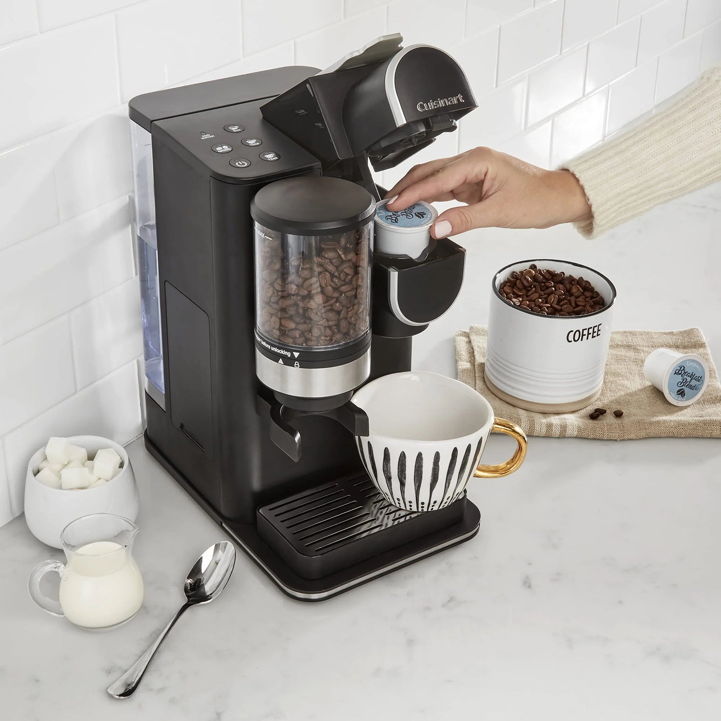 Cuisinart Single Serve Coffee Maker + Coffee Grinder