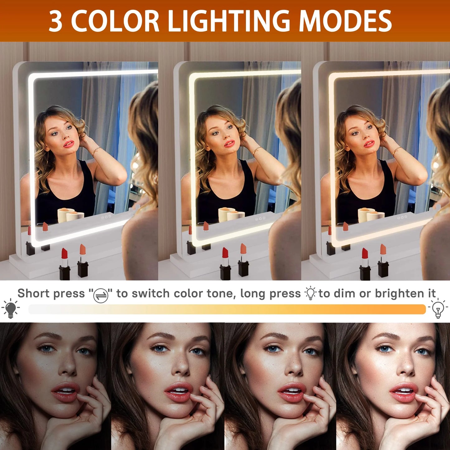 Hasipu 32" x 22" LED Vanity Mirror with Lights