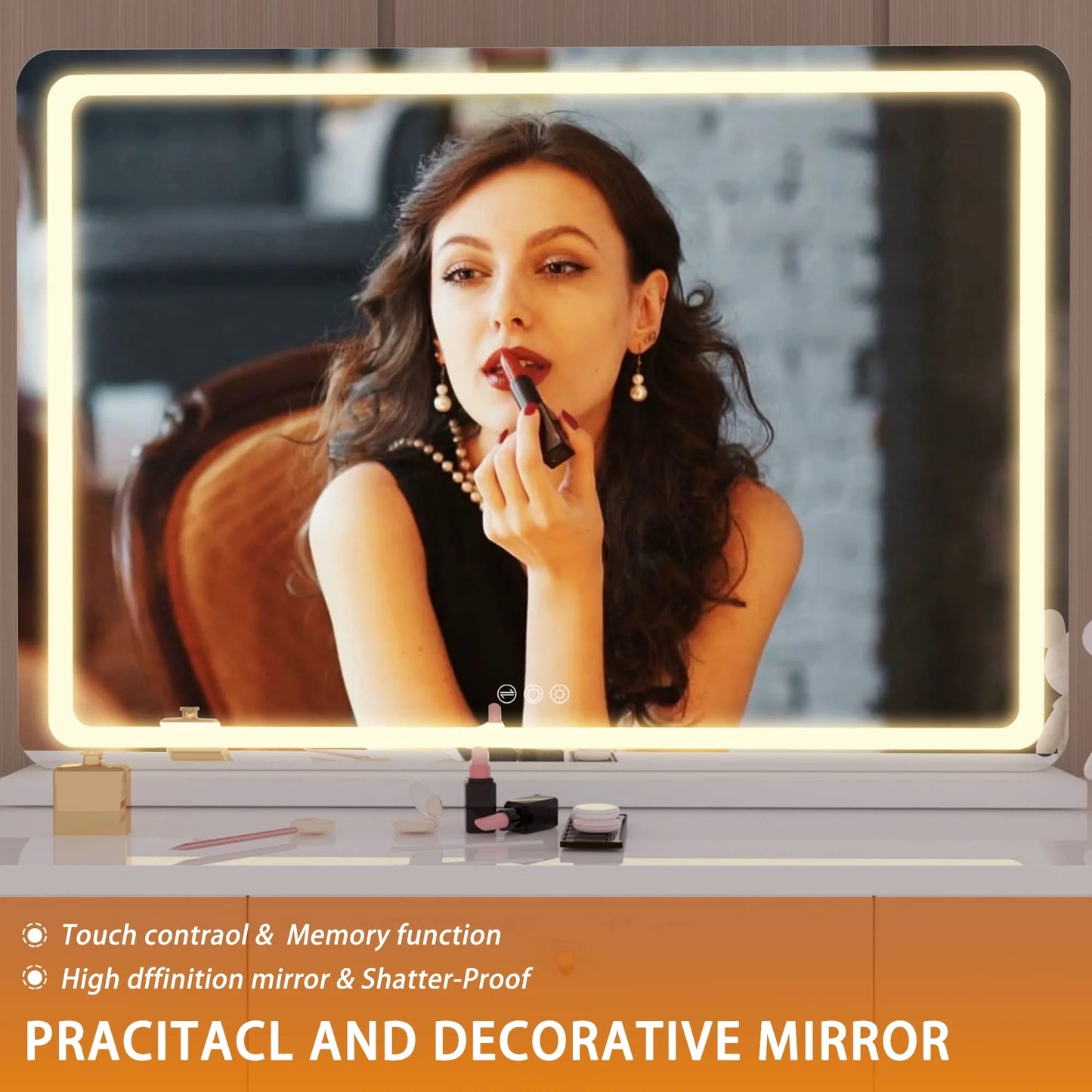 Hasipu 32" x 22" LED Vanity Mirror with Lights