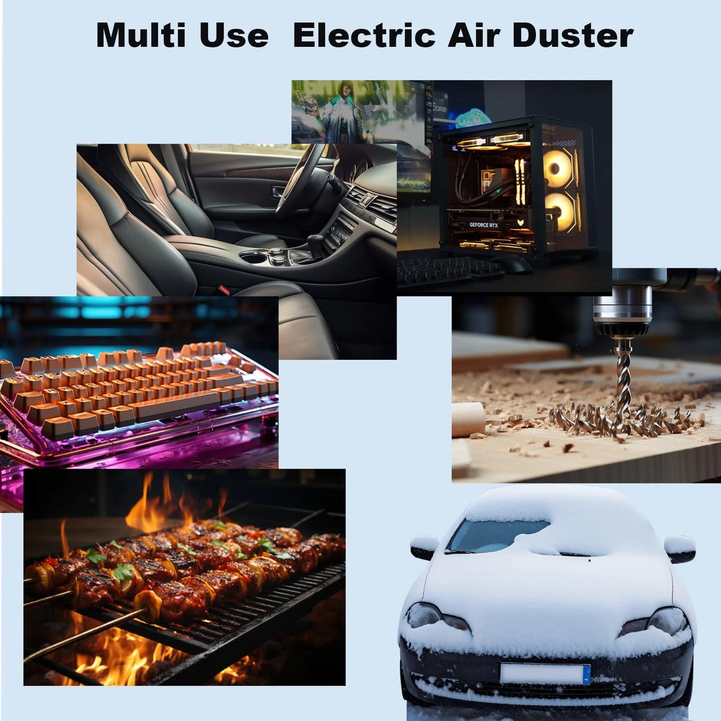 Electric Air Duster-3 Gear Adjustable 130000RPM Jet Blower