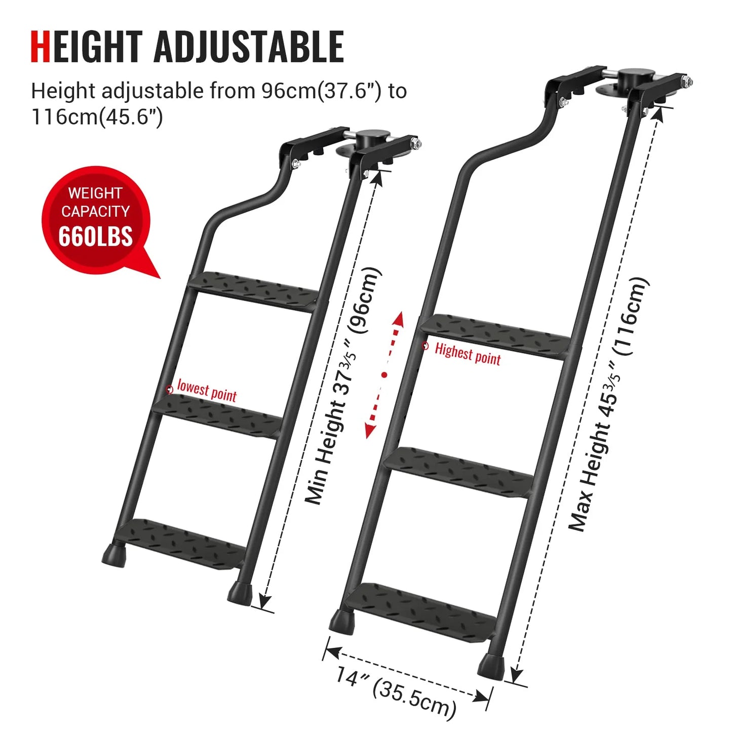 AA Product Tailgate Ladder Foldable Pickup Truck