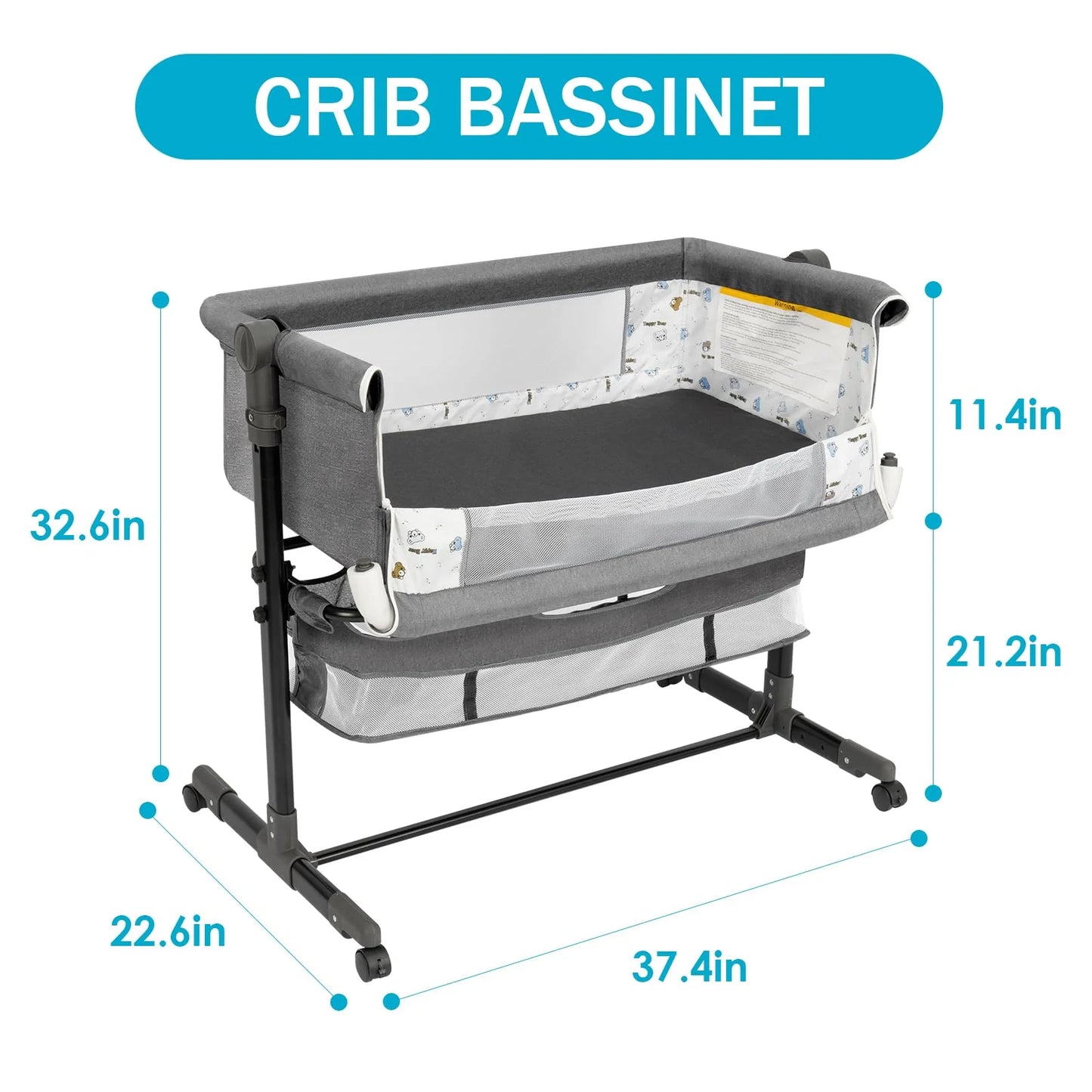 YADAQE Portable Baby Basinet Bedside Sleeper