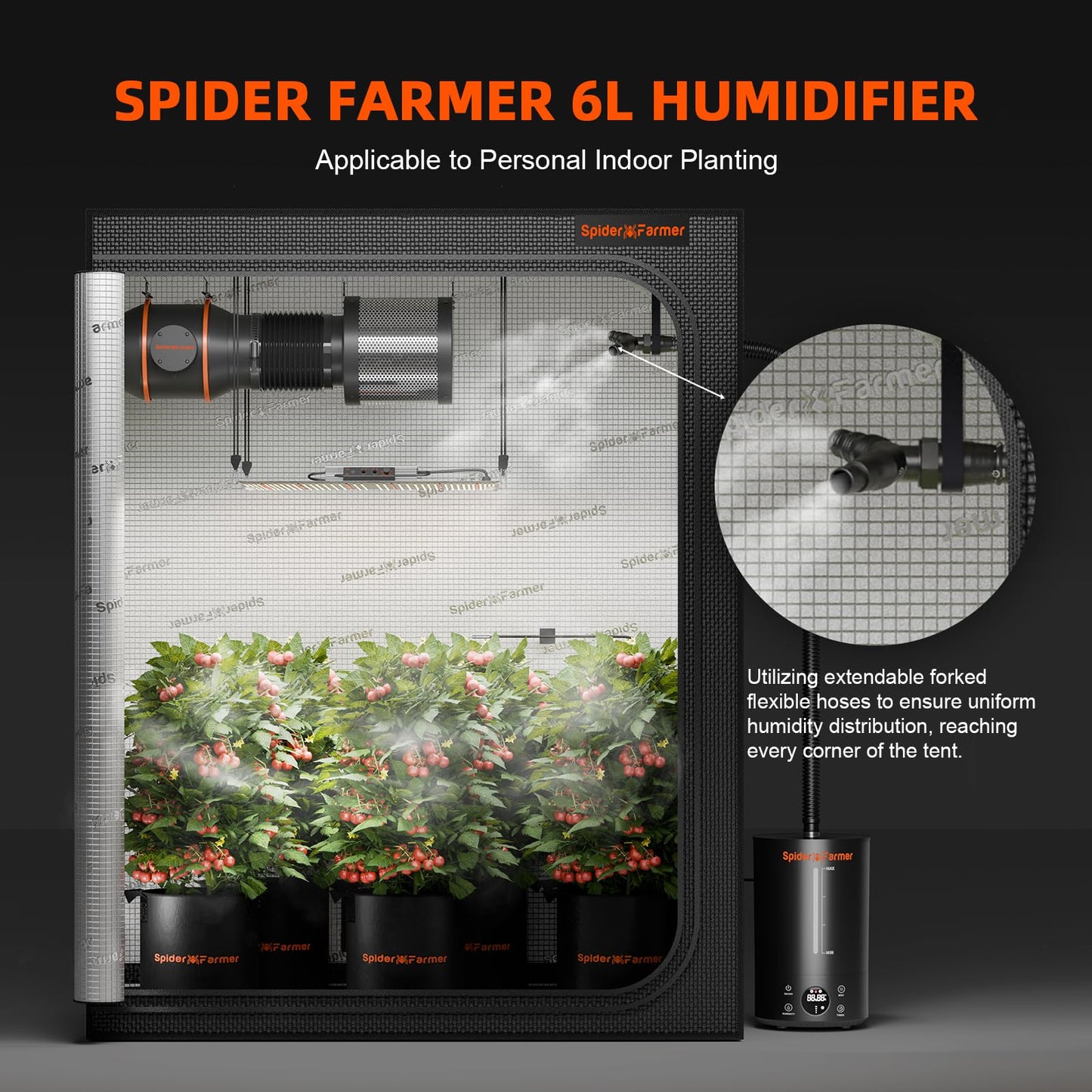 Spider Farmer 3-in-1 6L Grow Tent Humidifier