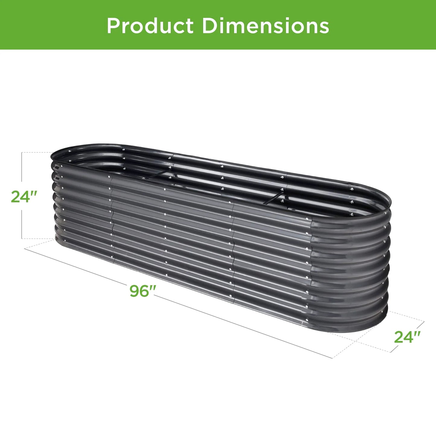 Best Choice Products 8x2x2ft Metal Raised Garden Bed