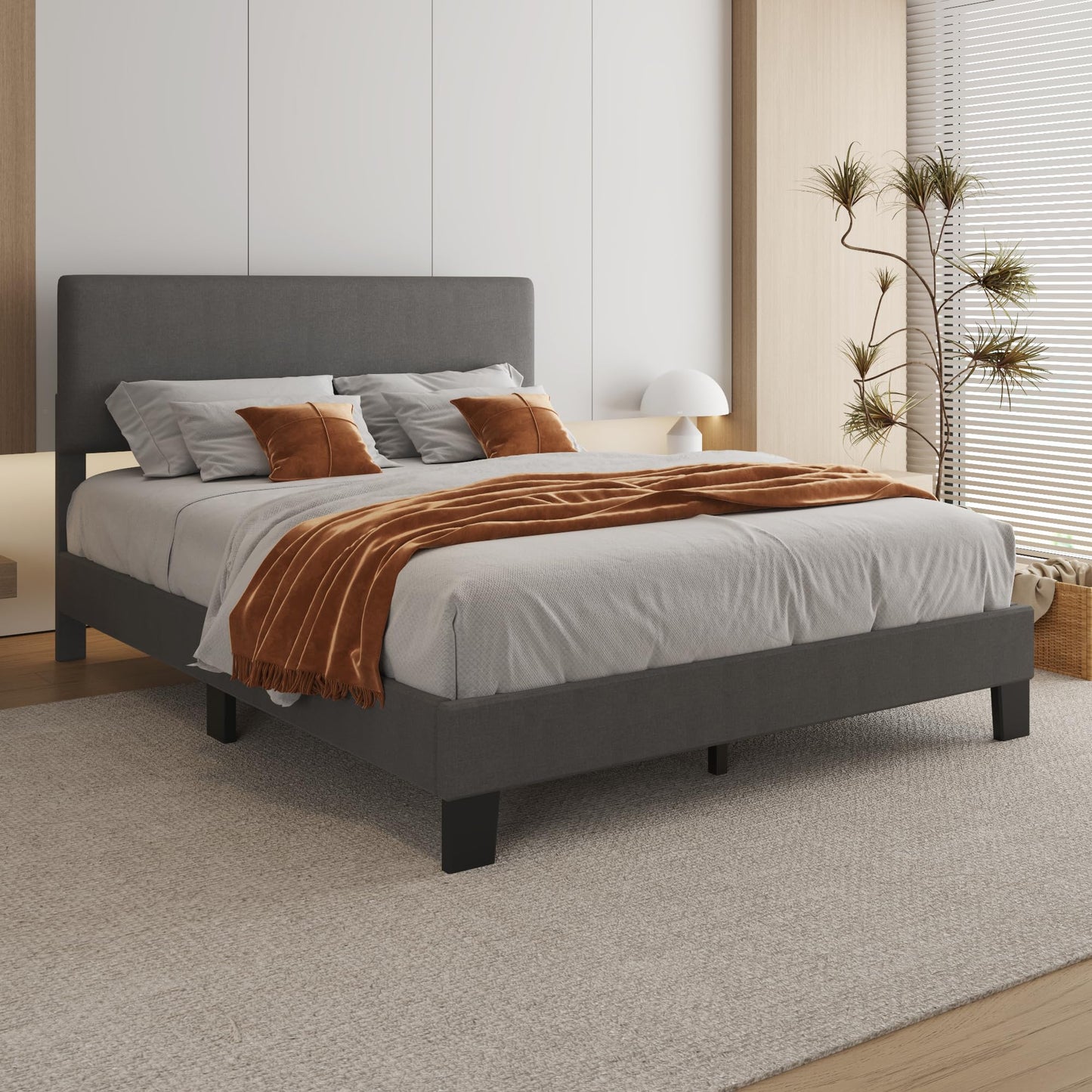 Lifezone Queen Bed Frame with Headboard