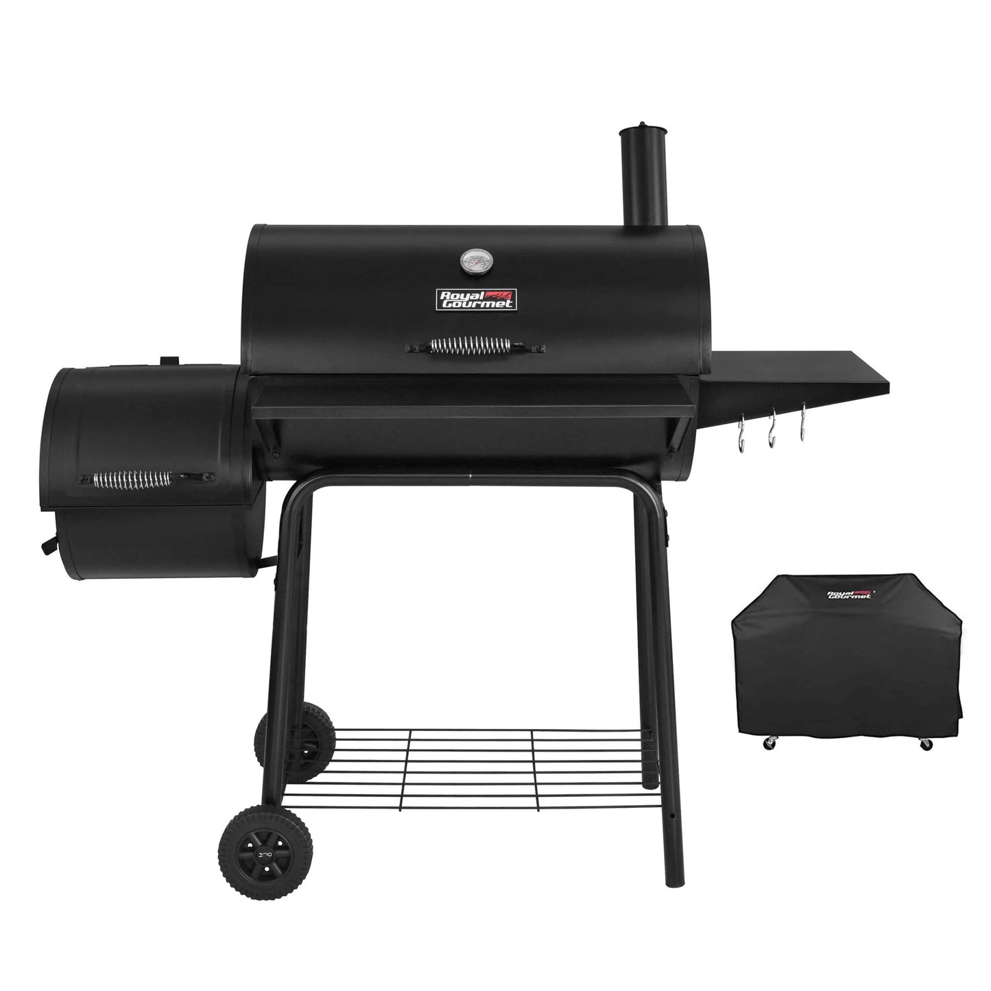 Royal Gourmet Charcoal Grill Offset Smoker with Cover