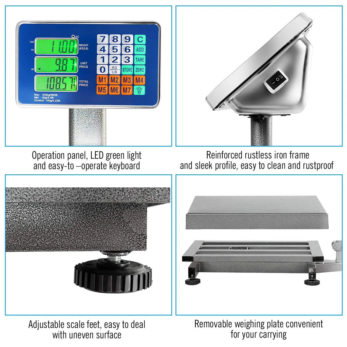 Giantex 660lbs Weight Computing Digital Postal Scale