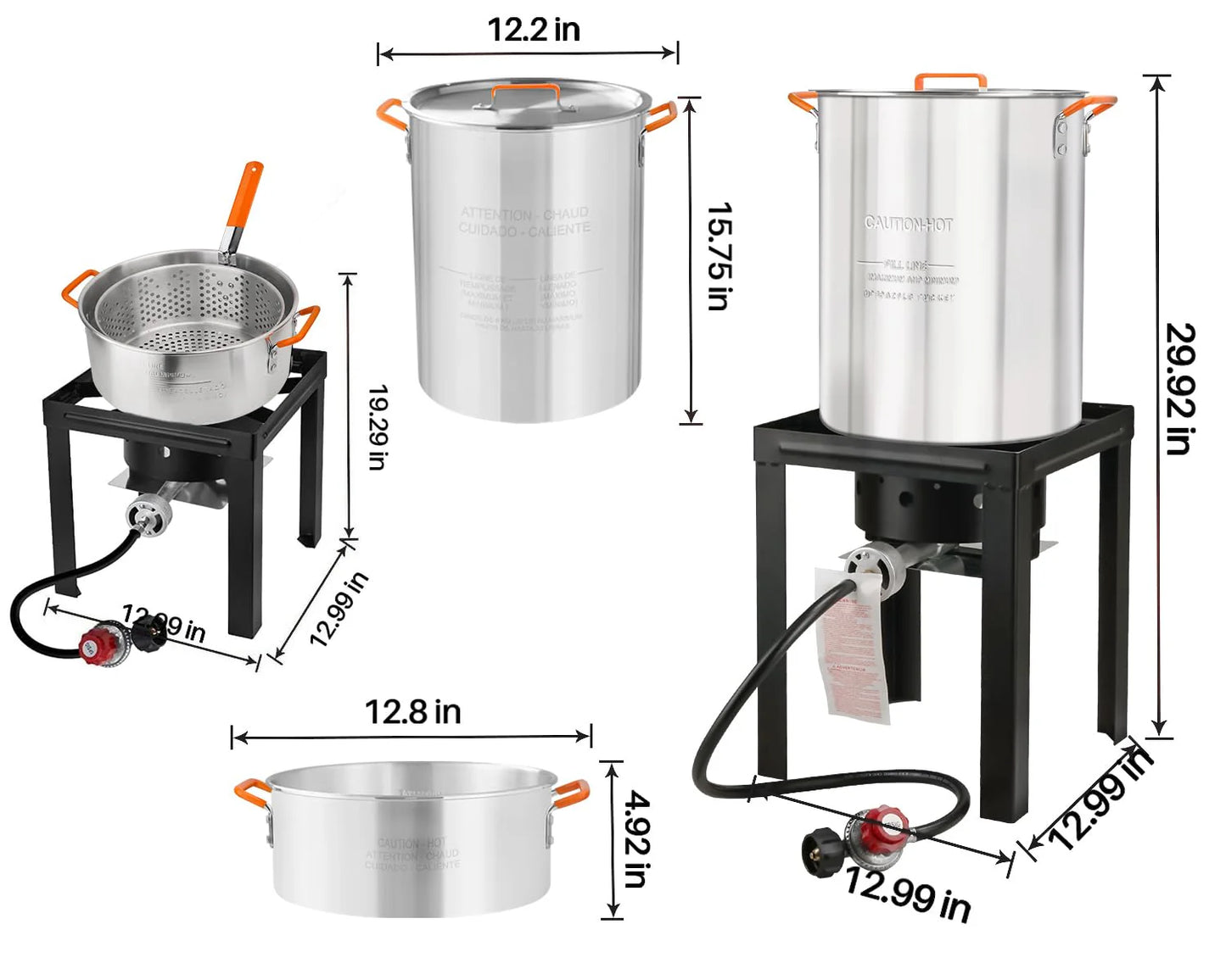 Worcest Outdoor Turkey Deep Fryer Set Seafood Boiler Kit