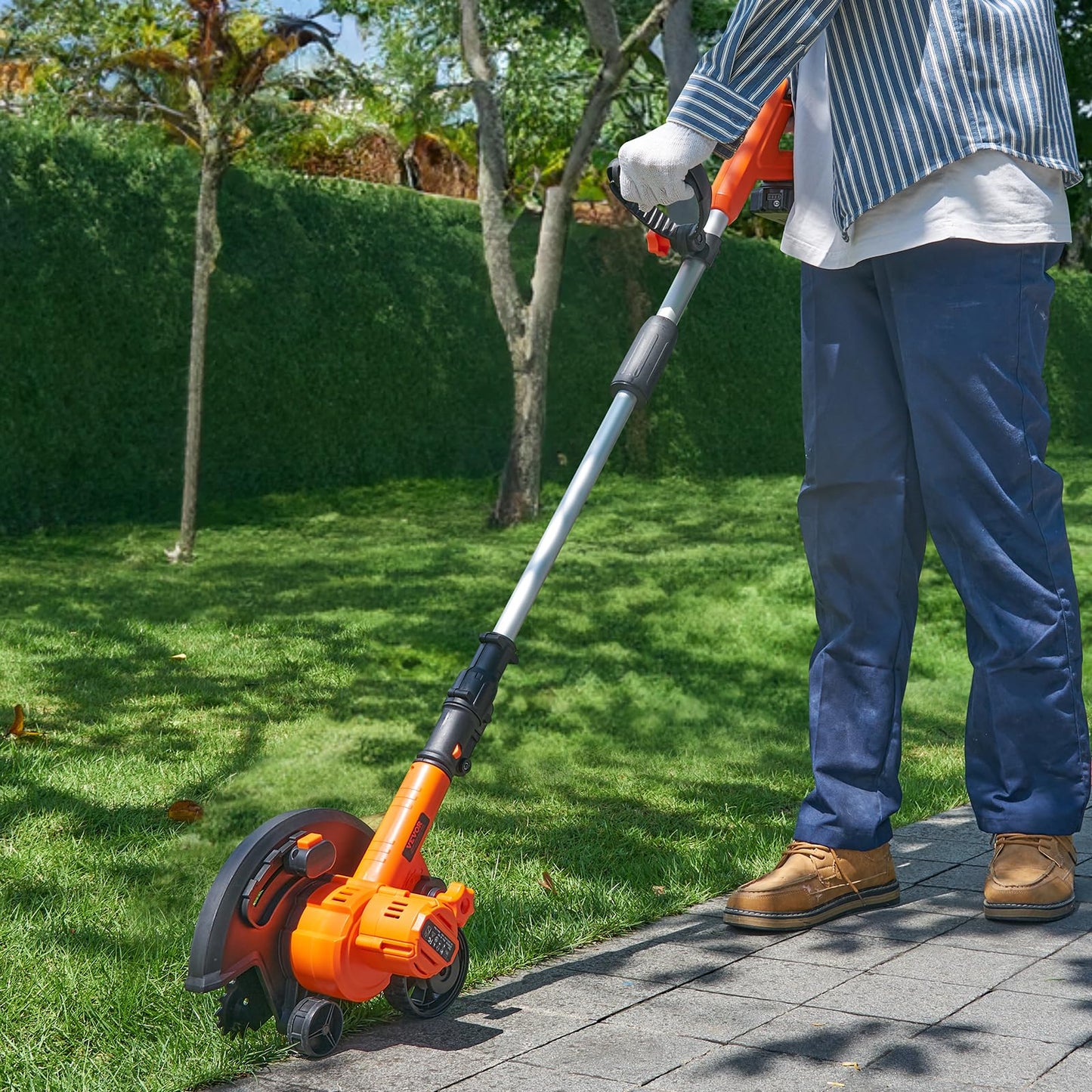 VEVOR Lawn Edger, 20V Battery Powered Cordless Edger