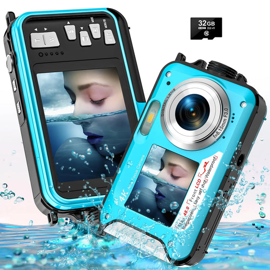 Yifecial 4K Waterproof Digital Camera 11FT Underwater Camera