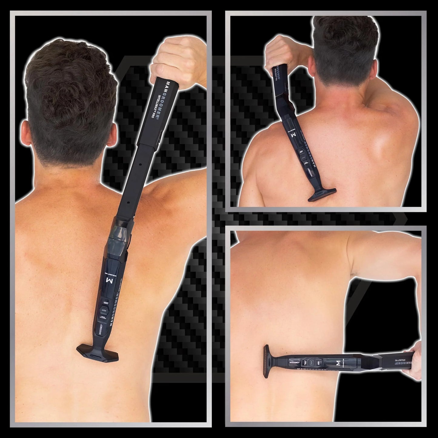 MANGROOMER New Back Shaver with 2 Shock Absorber Flex Heads