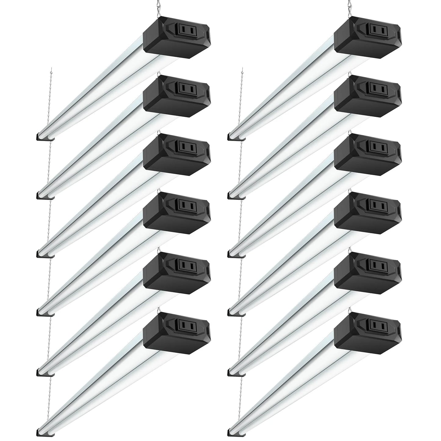 BBOUNDER 12 Pack Linkable LED Shop Light with Reflector