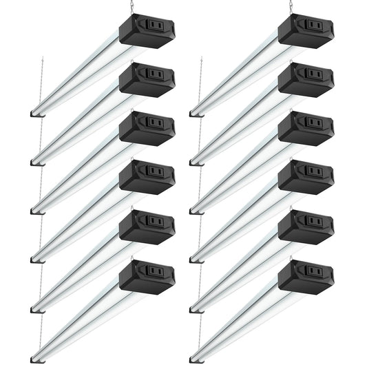 BBOUNDER 12 Pack Linkable LED Shop Light with Reflector