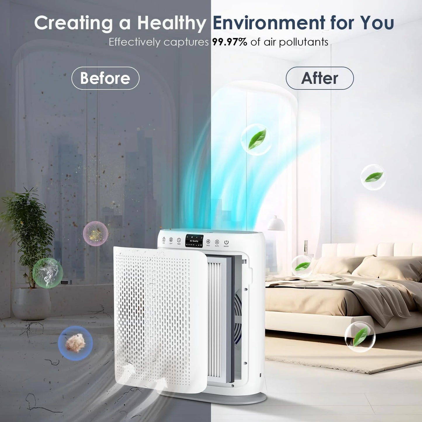 LUNINO Air Purifiers for Home Large Room up to 1740sq.ft