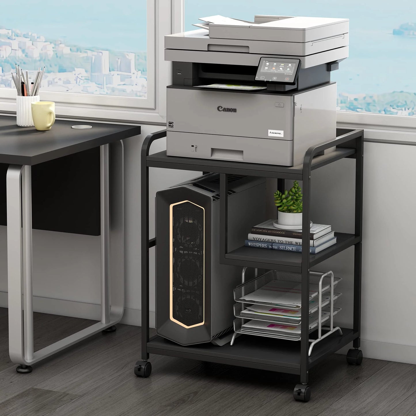 Fannova Printer Stand with Storage Shelf for Organization