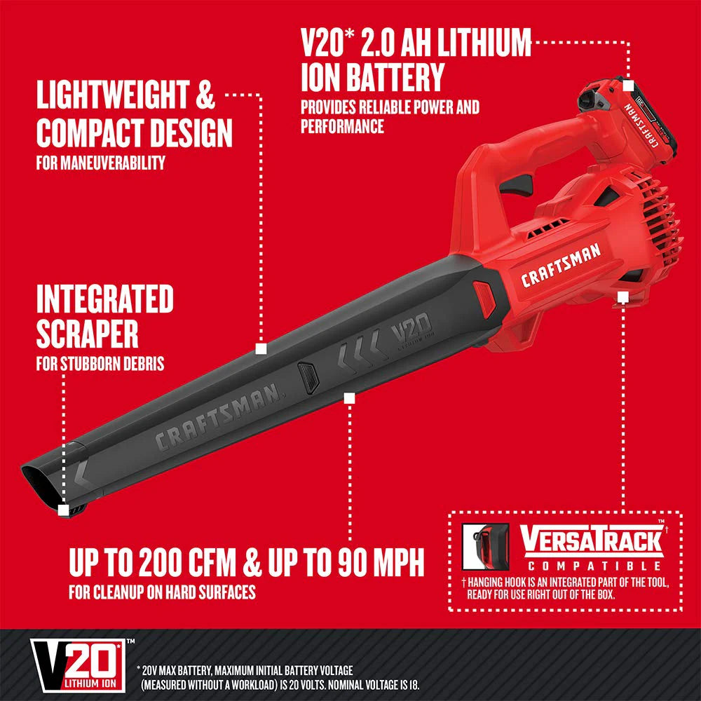 CRAFTSMAN 20V MAX Cordless Leaf Blower Kit