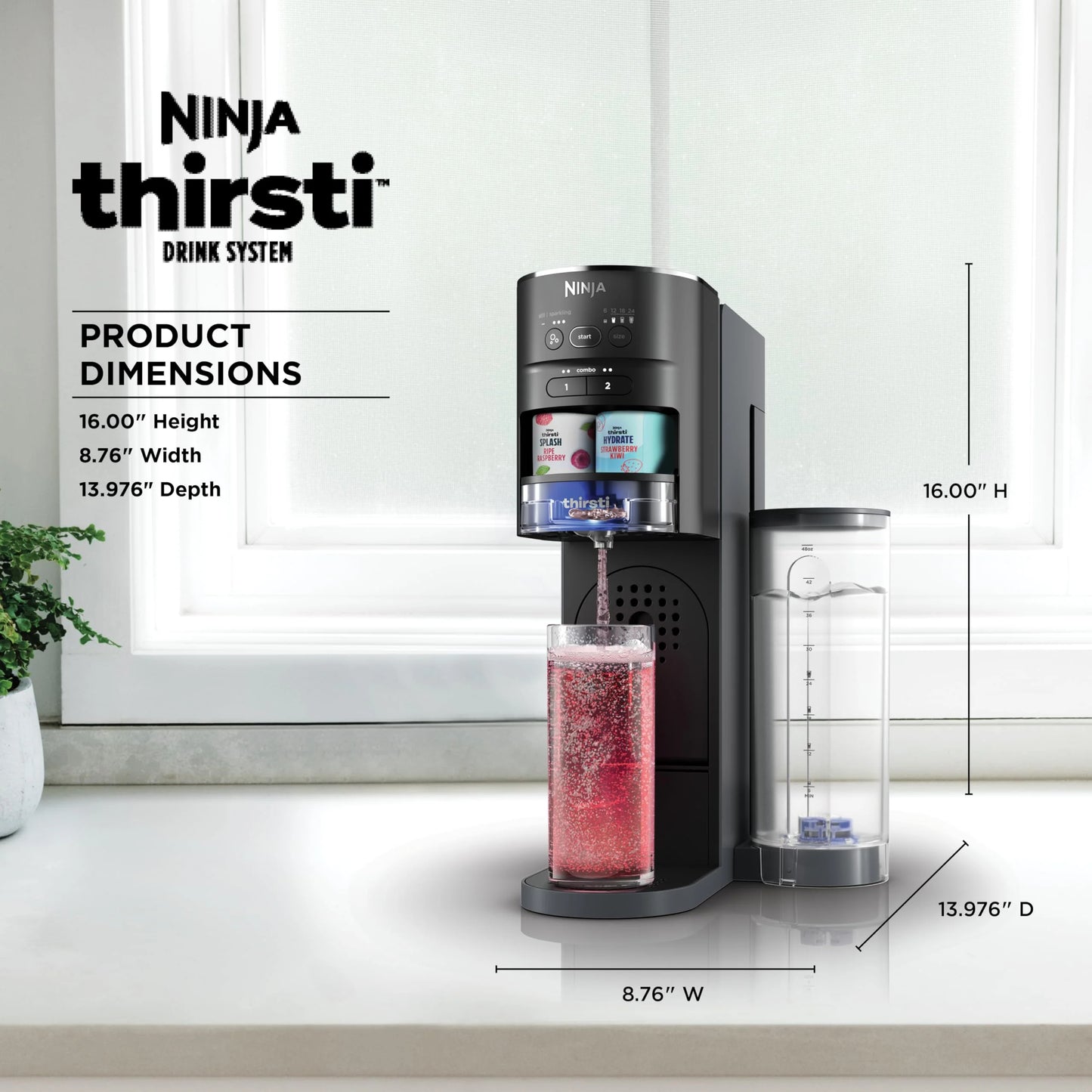 Ninja 60L Thirsti Drink System, Soda Maker, Carbonated Water Machine