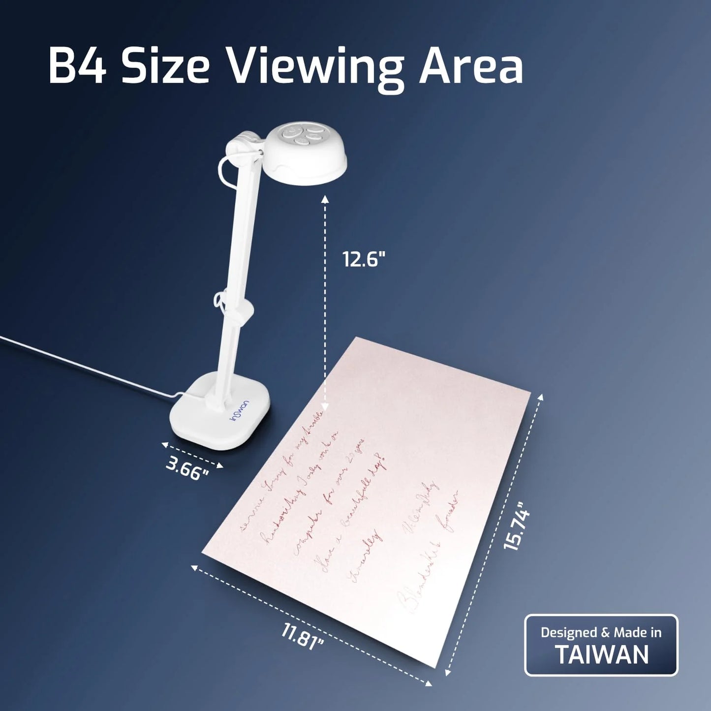 INSWAN INS-1 USB Document Camera, Built-in Microphone