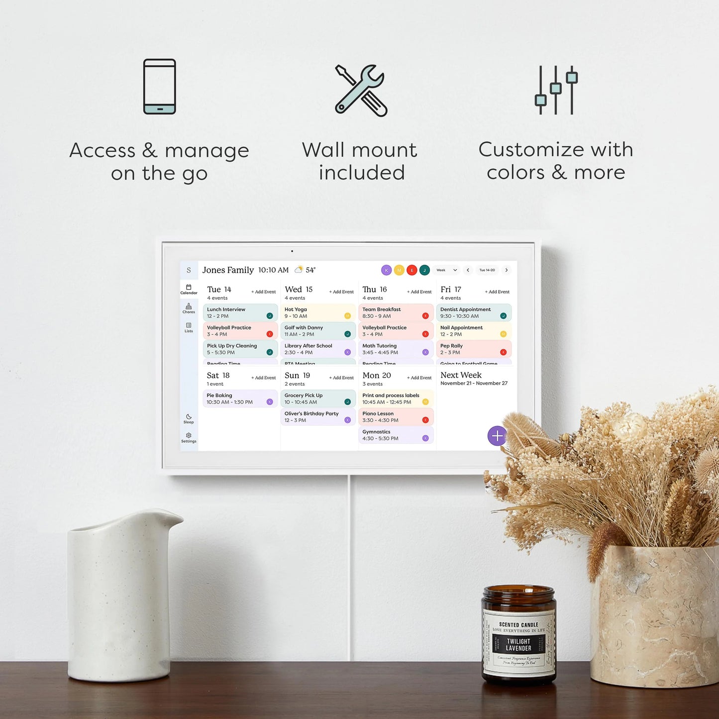 Skylight 15 inch Digital Calendar & Chore Chart