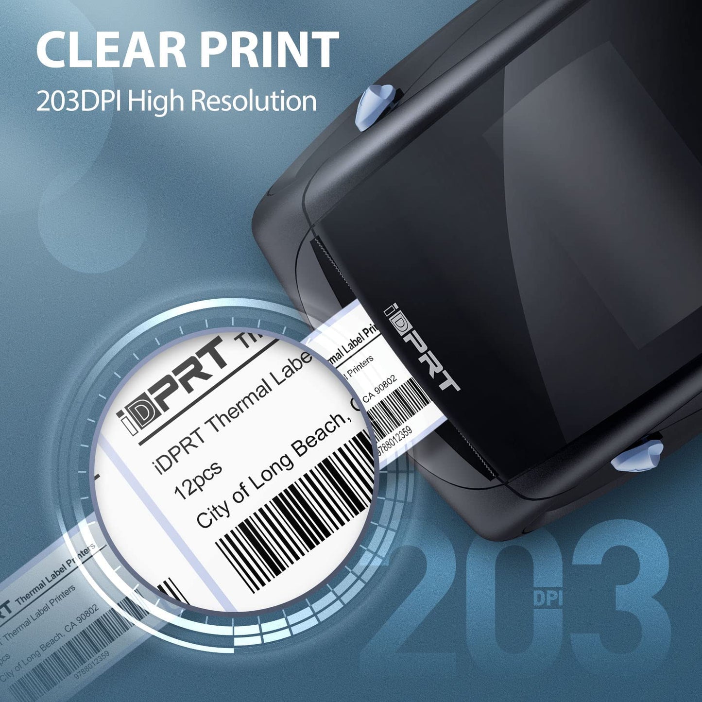 iDPRT Thermal Label Printer with Auto Label Detection