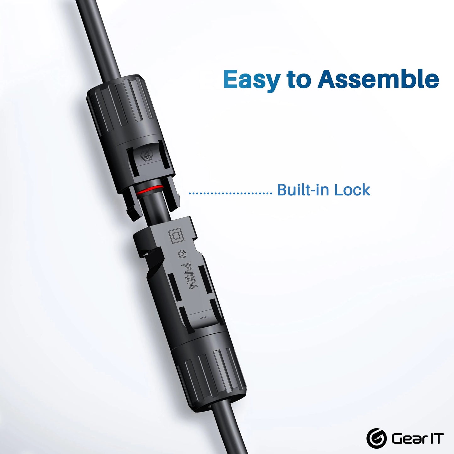 GearIT 10AWG Solar Extension Cable with Adapter Tool Kit