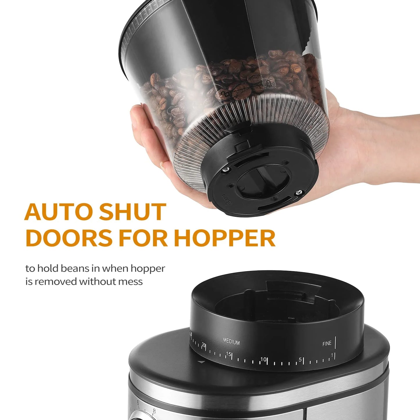 Ollygrin Coffee Bean Burr Grinder Electric