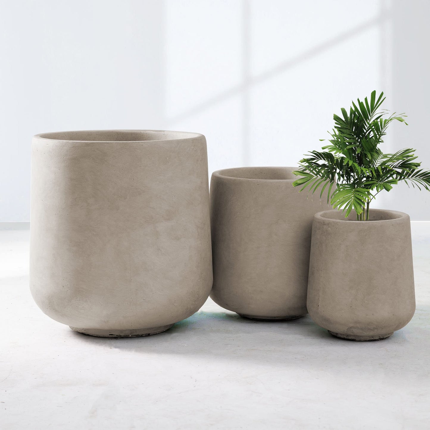 Kante 15.3"+11.6"+8.2" Dia Round Concrete Planter