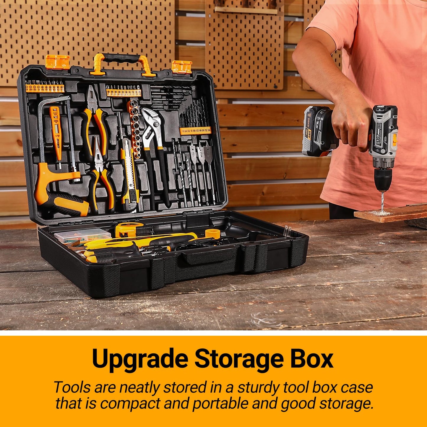 DEKOPRO Cordless Drill Tool Kit Set