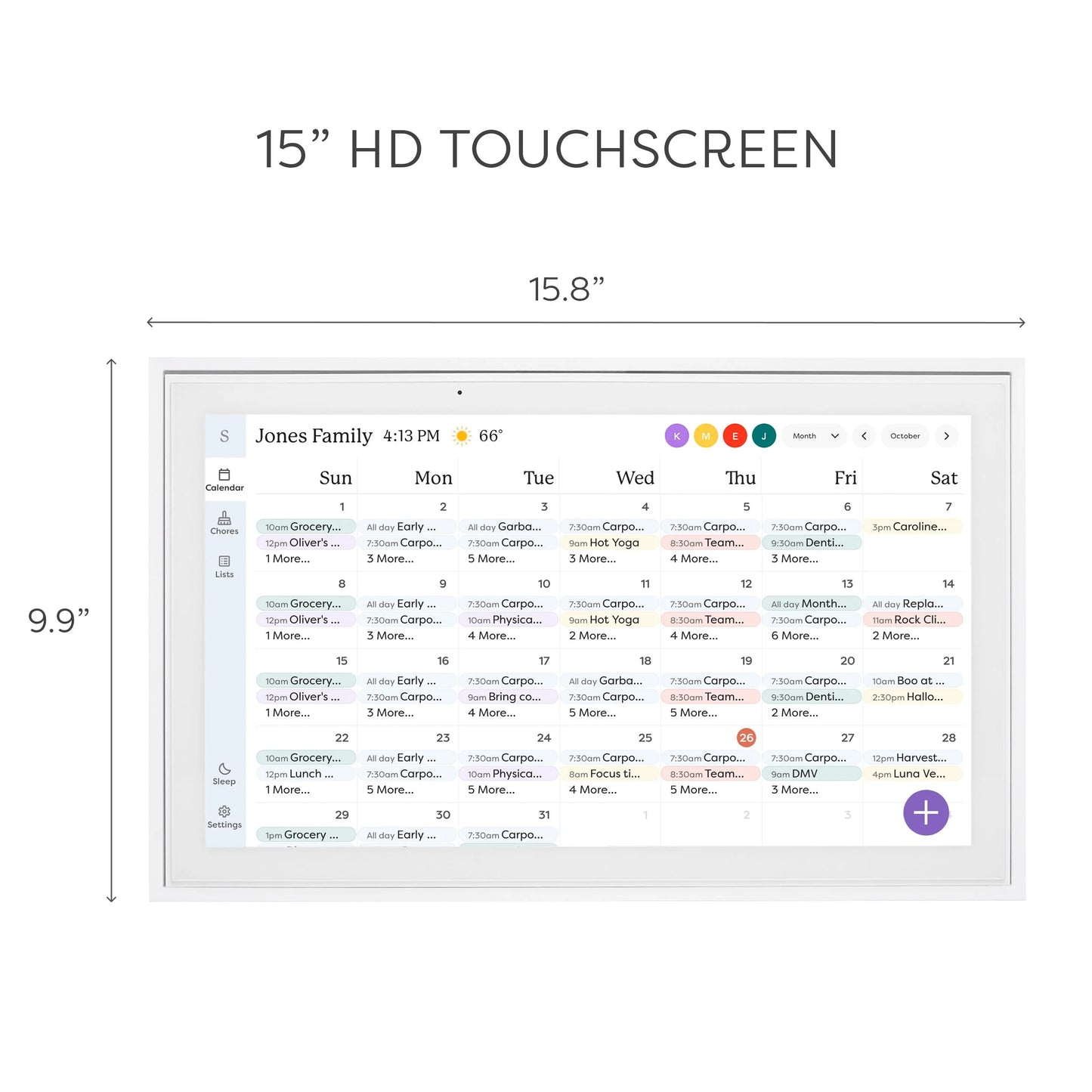 Skylight 15 inch Digital Calendar & Chore Chart