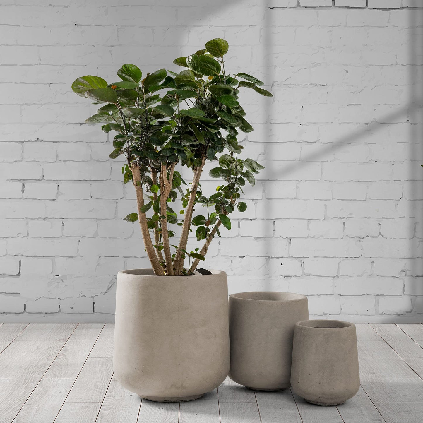 Kante 15.3"+11.6"+8.2" Dia Round Concrete Planter