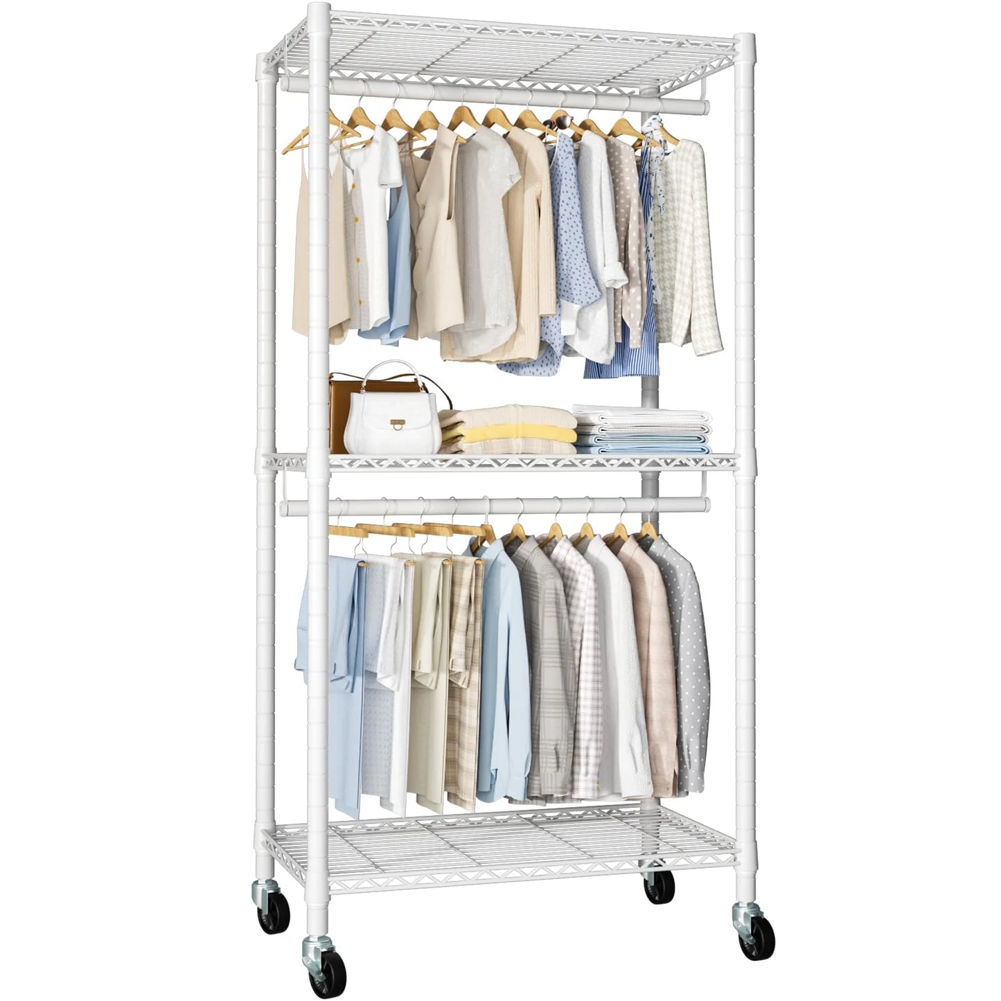 FUTASSI Portable Closets, Rolling Heavy-Duty Garment Rack