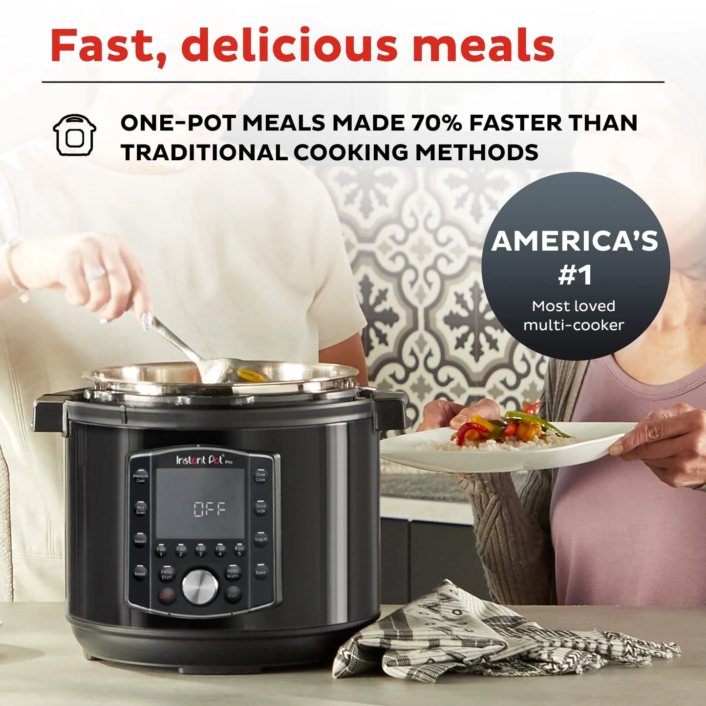 Instant Pot Pro 8 QT 10-in-1 Pressure Cooker, Rice/Grain Cooker