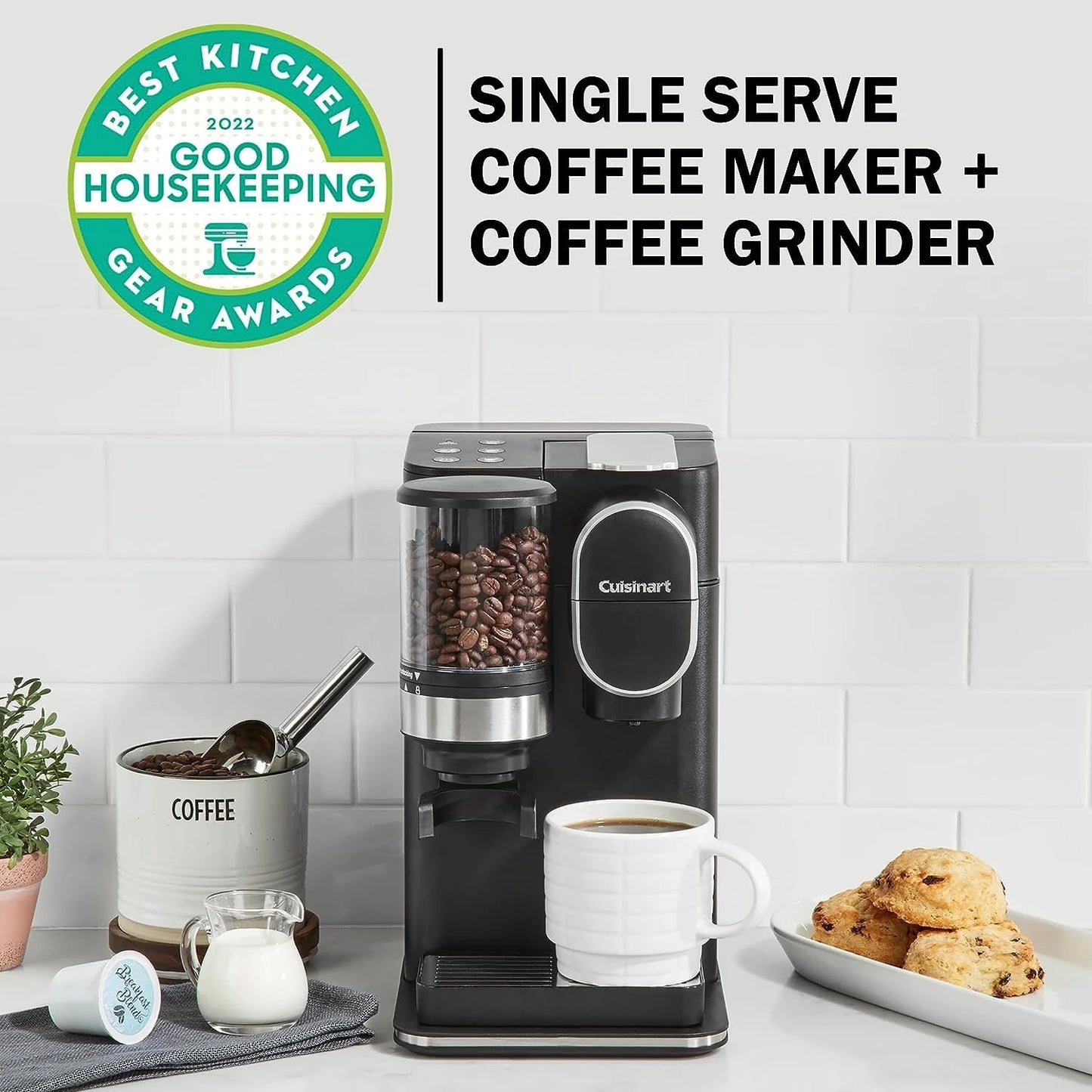 Cuisinart Single Serve Coffee Maker + Coffee Grinder