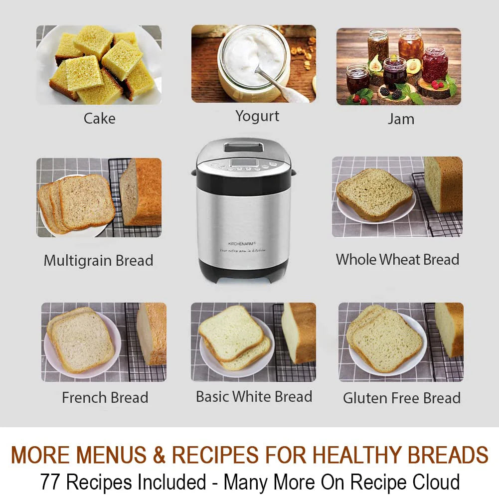 KITCHENARM 29-in-1 Smart Bread Machine with Gluten Free Setting