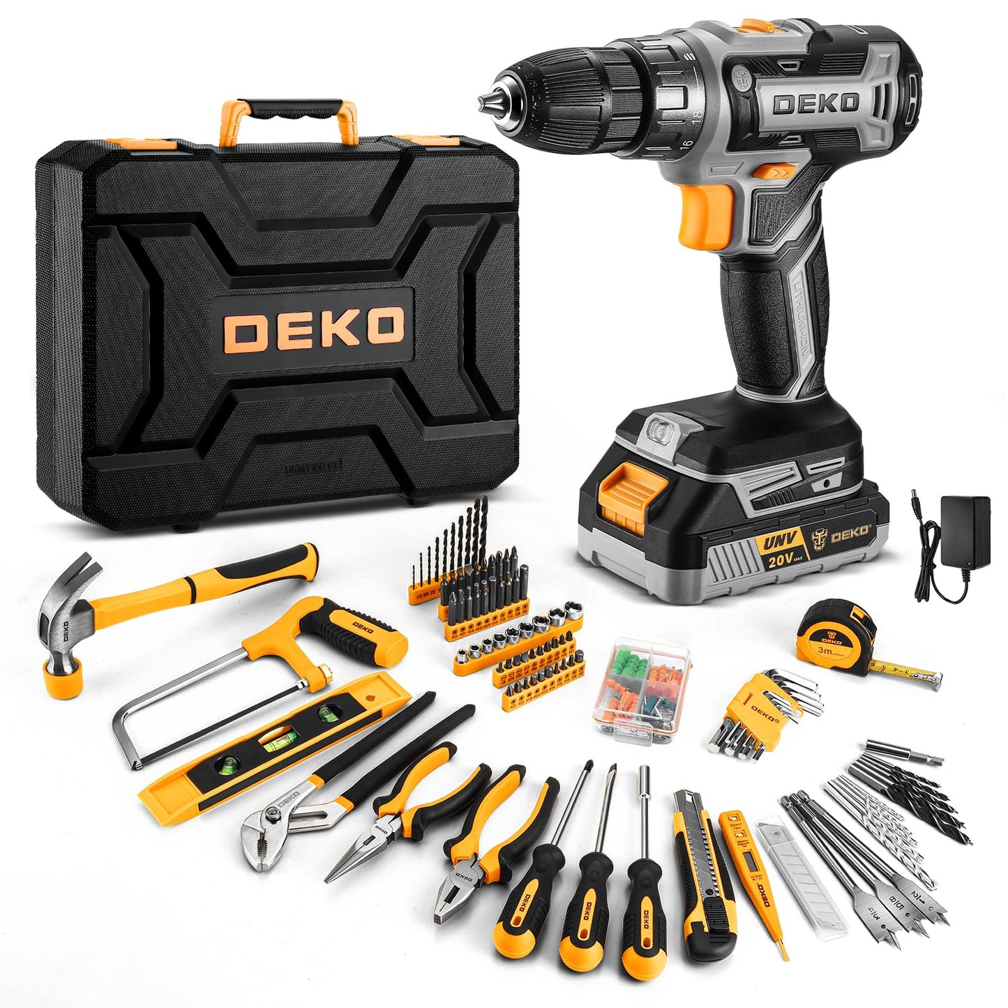 DEKOPRO Cordless Drill Tool Kit Set