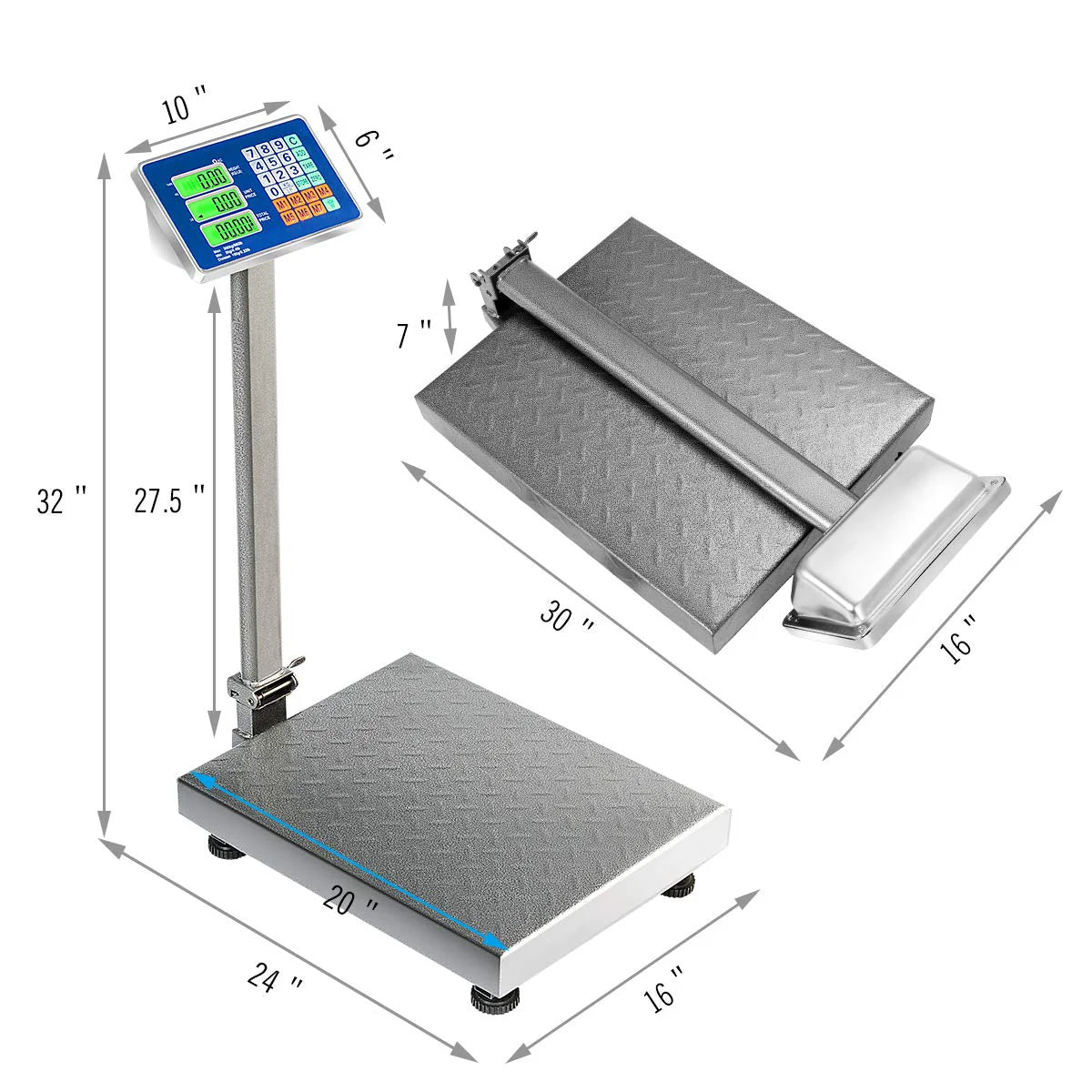 Giantex 660lbs Weight Computing Digital Postal Scale