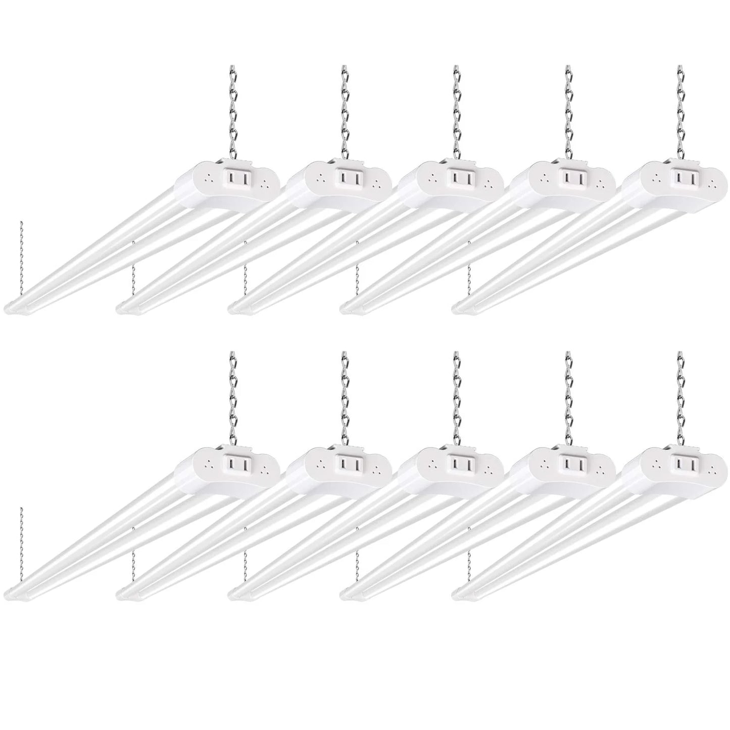 Hykolity 10 Pack 4FT Linkable LED Utility Light Fixture