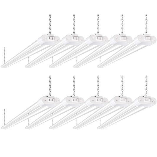 Hykolity 10 Pack 4FT Linkable LED Utility Light Fixture