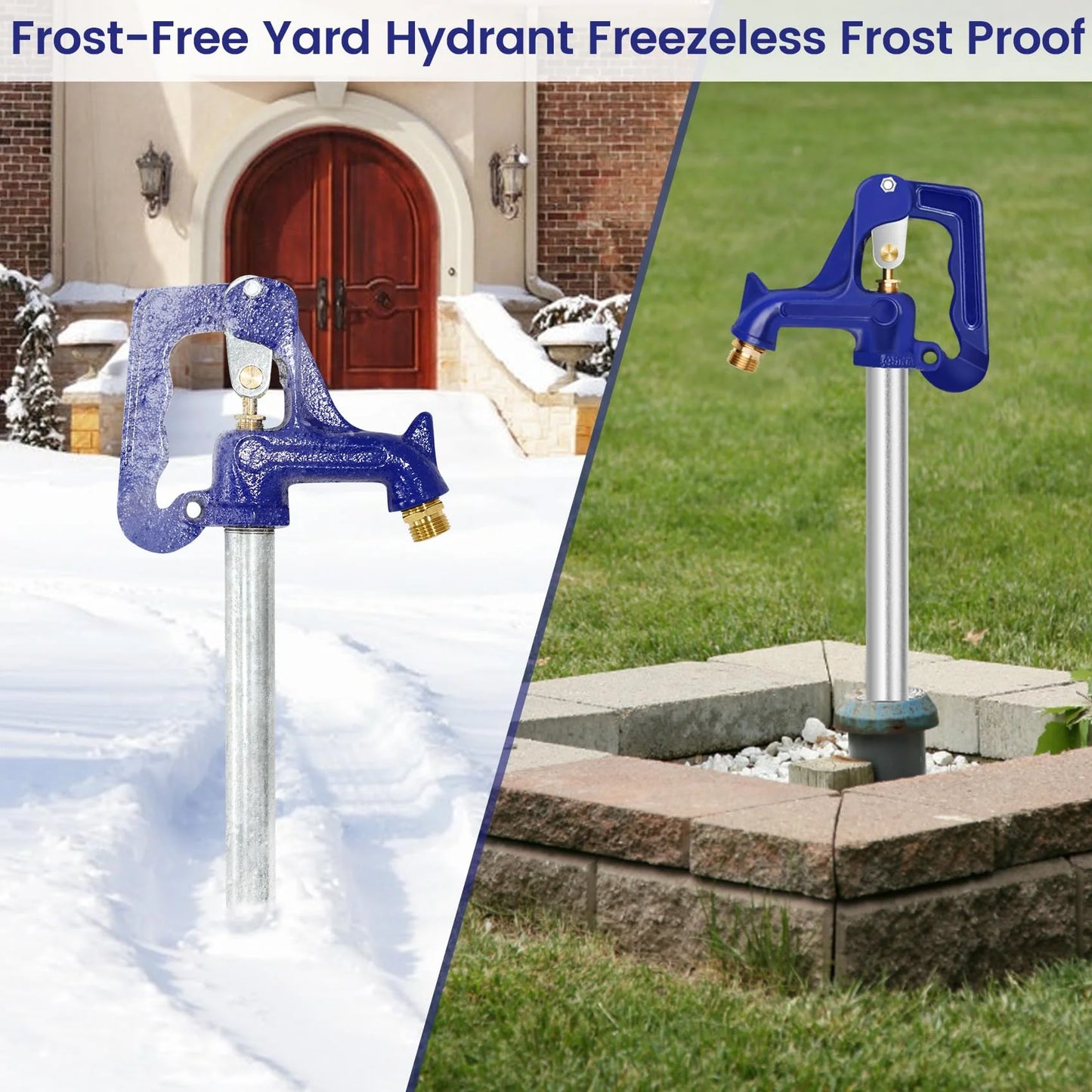 Ebusin 3ft Freezeless Frost Proof Hydrant for Yard