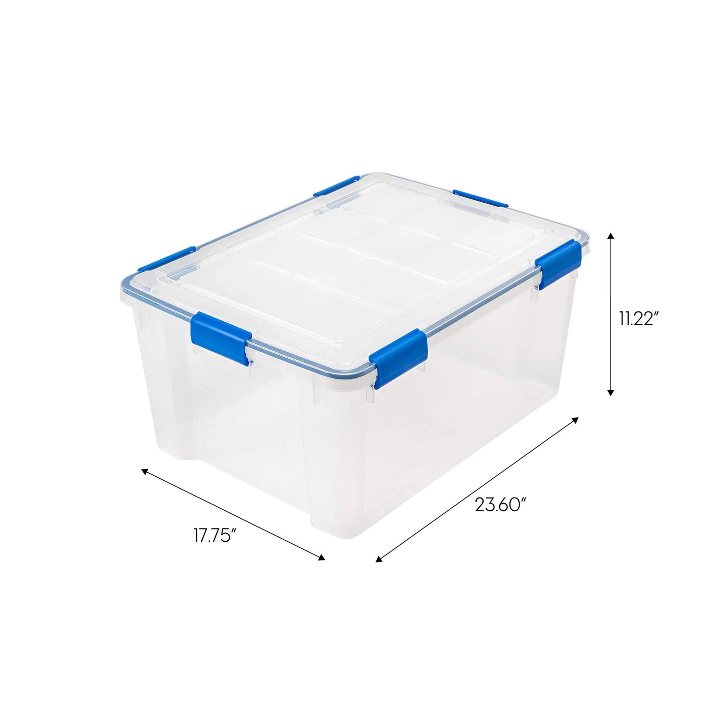 IRIS 3 Pack 60 Quart Stackable Storage Box with Seal Lid