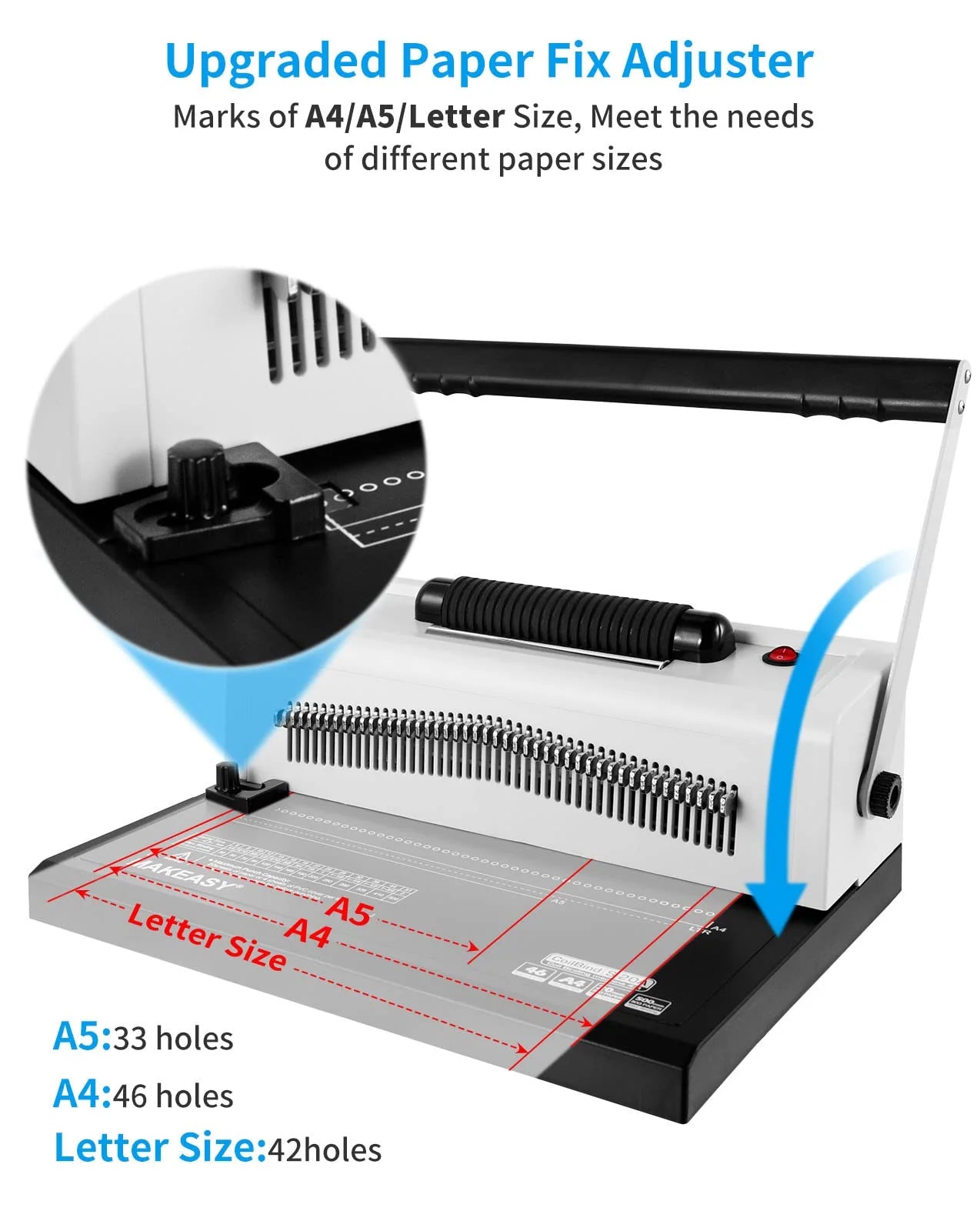 MAKEASY Spiral Coil Binding Machine for LTR/A4