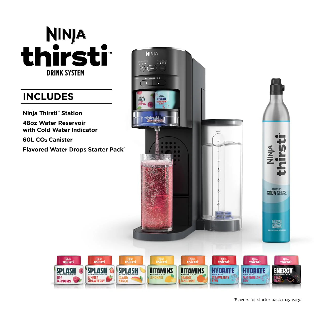 Ninja 60L Thirsti Drink System, Soda Maker, Carbonated Water Machine