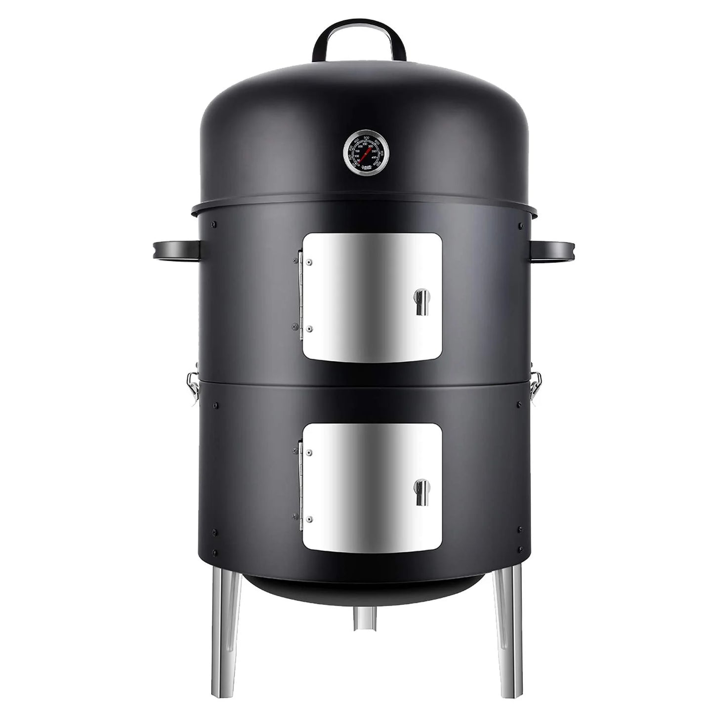 Realcook Vertical 17 Inch Steel Charcoal Smoker