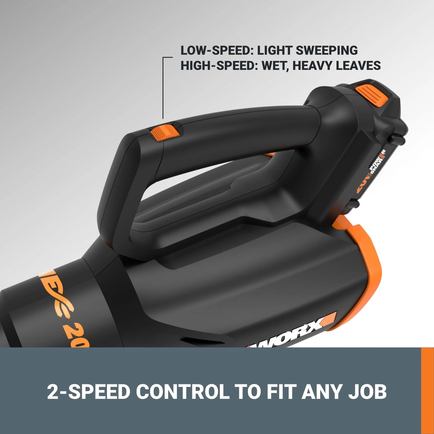 Worx 20V 2-Speed Cordless Leaf Blower with Turbine Fan