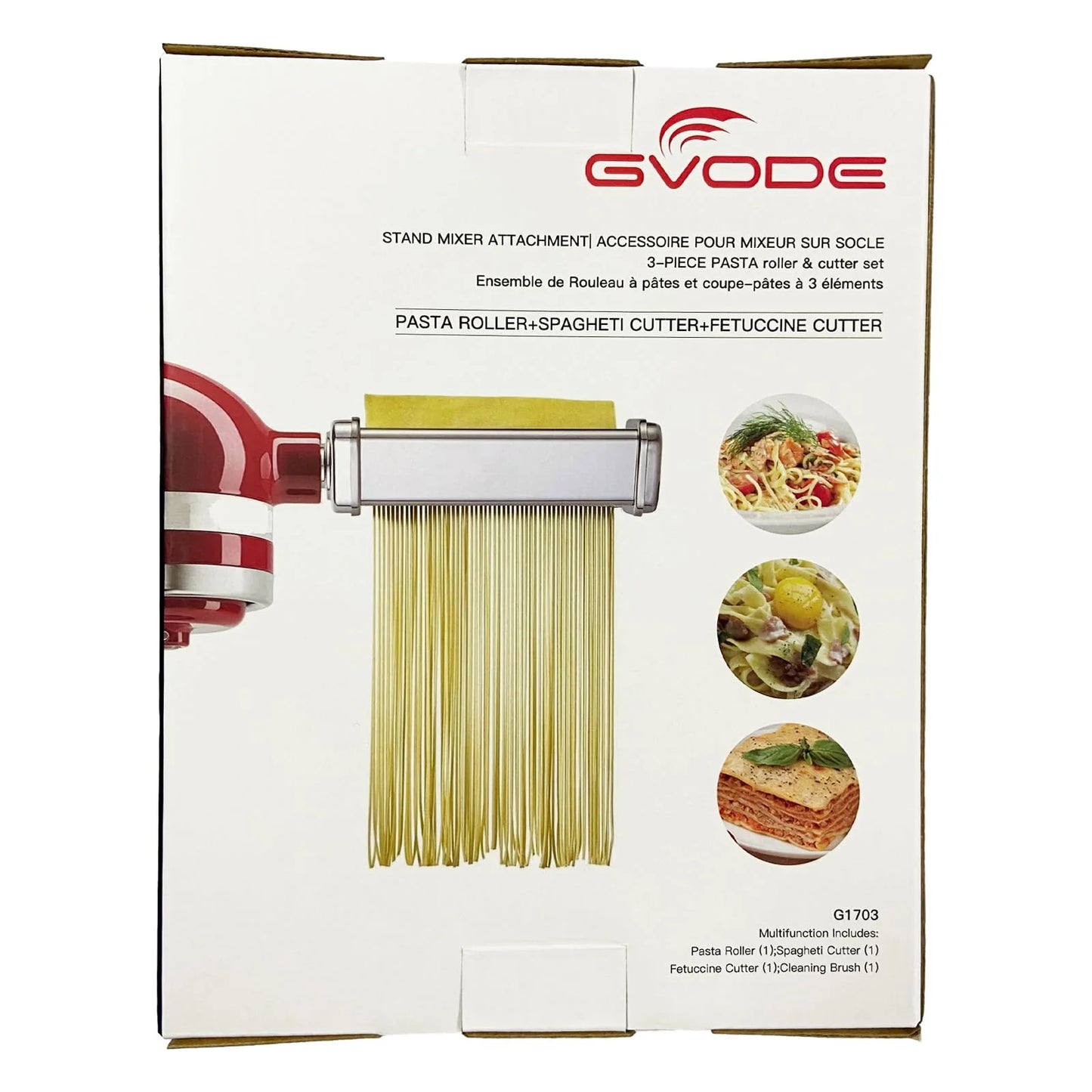 GVODE 3Pcs Pasta Attachment for KitchenAid Stand Mixer