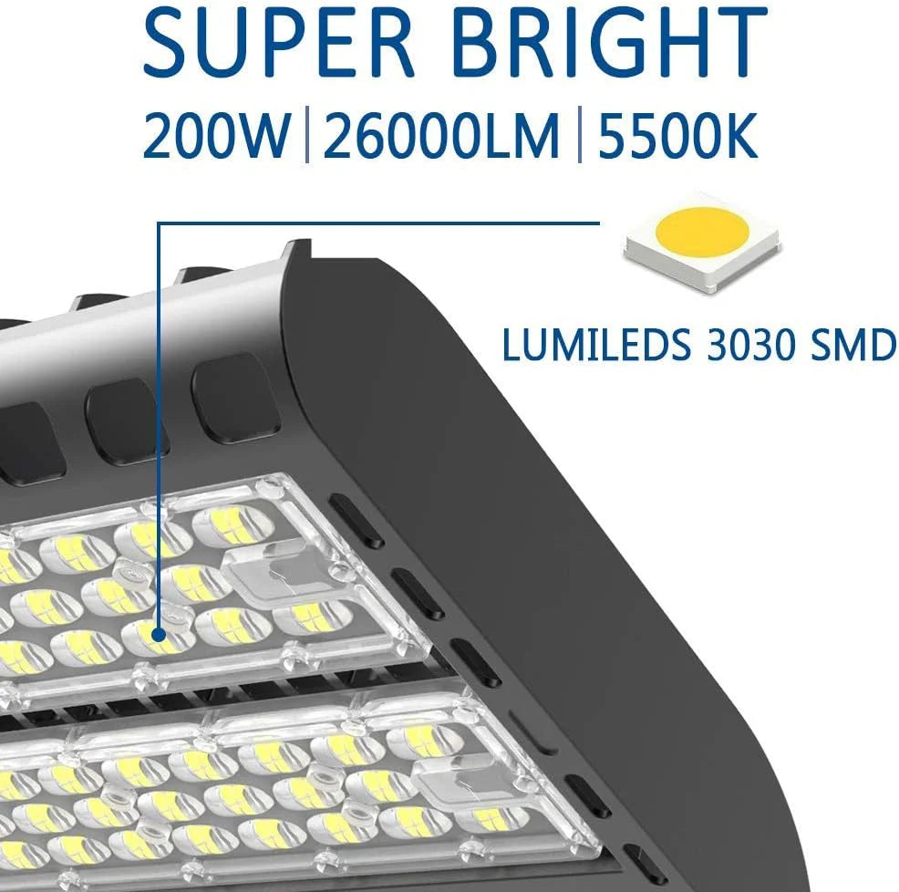 LEDMO LED Parking Lot Light 200W, Commercial Outdoor Area Lighting