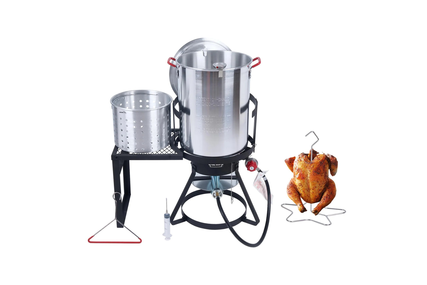 Fire Riot 30 Qt Heavy Gauge Aluminum Turkey Deep Fryer Pot